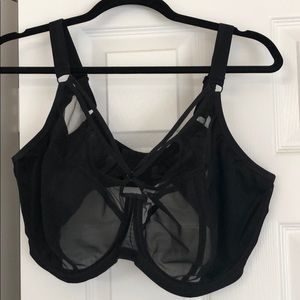 EUC Black Strappy/Mesh Bra